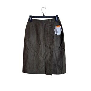 NWT Jones New York Skirt Womens Size 6 Olive Green Straight Pencil Knee